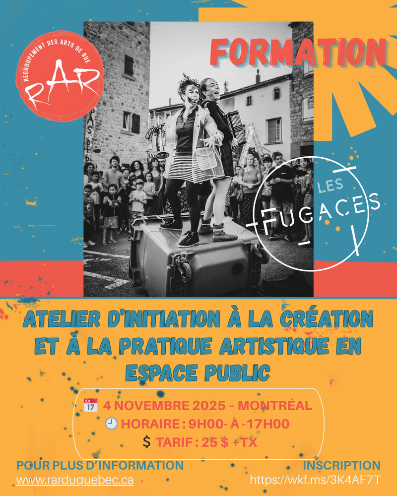 Atelier d'initiation à la création et à la pratique artistique en espace public